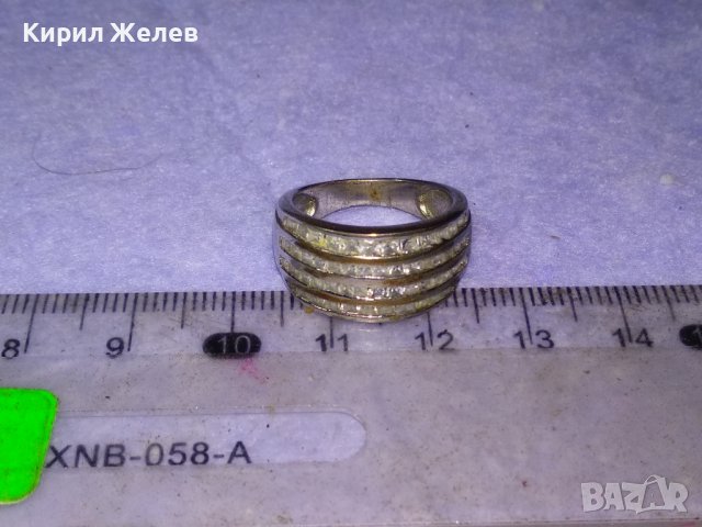 Стар СКЪПОЦЕНЕН СРЕБЪРЕН ВИНТИДЖ АРТ ПРЪСТЕН НИКЕЛИРАНО СРЕБРО 925 ПРОБА с ФАСЕТИРАНИ КРИСТАЛИ 40600, снимка 13 - Пръстени - 42599953