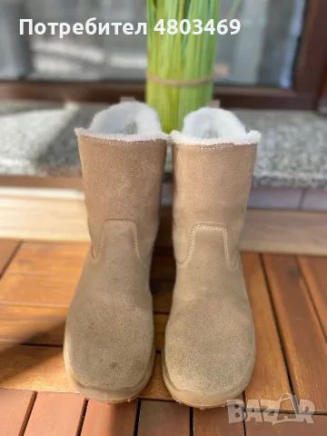  Водоустойчиви ботуши за сняг Quechua SH500 в бежов цвят, съчетаващи кожа и филц с мек пухкав , снимка 3 - Детски боти и ботуши - 56093917