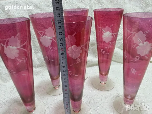 ретро стъклени чаши , снимка 6 - Антикварни и старинни предмети - 48829806