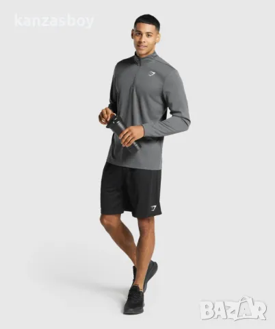 Gymshark Arrival 1/4 Zip Pullover - страхотна фитнес блуза М КАТО НОВА 100% оригинал точни размери д, снимка 2 - Спортни дрехи, екипи - 48146289