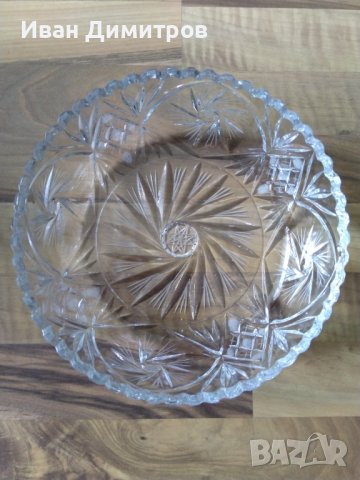 Старинна кристална фруктиера/ Antique crystal fruit bowl, снимка 1 - Антикварни и старинни предмети - 36691149