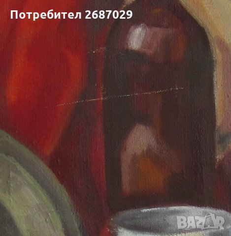 Натюрморт 55х45 см, картина маслени бои платно, снимка 2 - Картини - 31110456