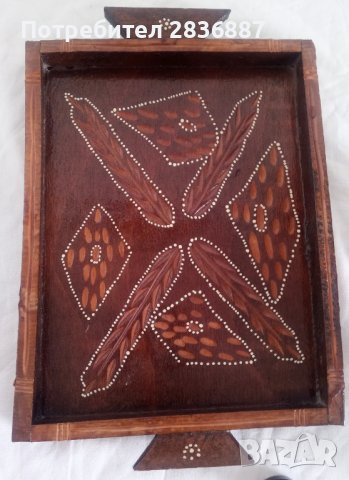 Дървен декоративен комплект за пиене, изкуство от Източна Европа, снимка 5 - Други - 37195386