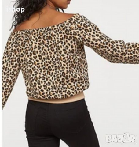 Блуза Леопардов Принт, снимка 2 - Блузи с дълъг ръкав и пуловери - 35985818