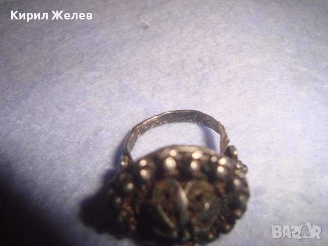 СТАРИНЕН СРЕБЪРЕН ФИЛИГРАНЕН АРТ ДЕКО ПРЪСТЕН АНГЛИЯ РЪЧНА МАЙСТОРСКА ИЗРАБОТКА - УНИКАТ РЕТРО 27538, снимка 16 - Антикварни и старинни предмети - 36827933