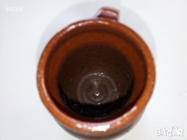 Стара глинена чаша, снимка 3 - Антикварни и старинни предмети - 52803892