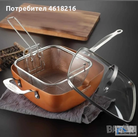 Мултифункционален комплект тиган, 5 части Pan Chefs;Медно покритие, снимка 1