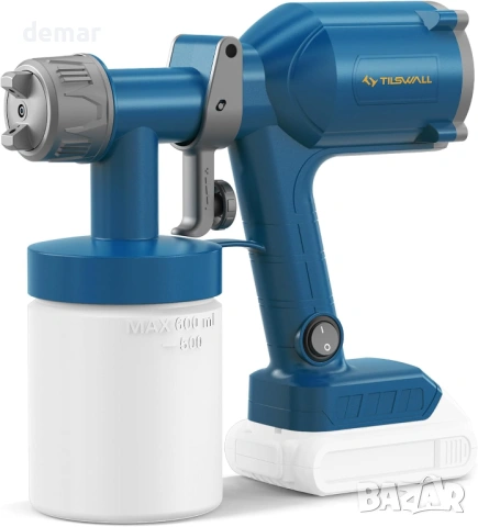 Преносим бояджийски пистолет Tilswall за Dewalt 18V/20V батерия, 600 мл, без батерия