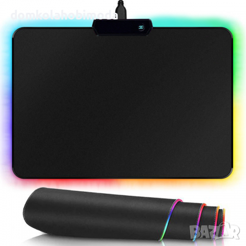 Подложка за мишка RGB LED, 7 цвята, 4 програми.35х255х0.3 cm, Кабел около175 см, снимка 8 - Клавиатури и мишки - 36558203