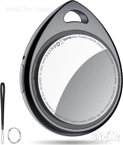 QCOQ Air Tracker Tag – Bluetooth Тракер за Apple Find My (iOS), 100dB Звук и Глобално проследяване