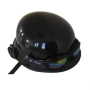 Ретро каска за мотор тип канче (German style) - Черен гланц, снимка 2