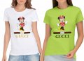 Тениска GUCCI Disney Mickey Mouse принт Модели,цветове и размери, снимка 10