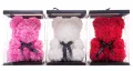 Мече от рози в подаръчна кутия 25см 40см, BG Rose Bear, снимка 1