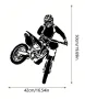 2 вид Мотор мотоциклет моторист скутер черен стикер за стена самозалепващ лепенка, снимка 2