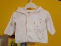 Плюшено якенце за новородено бебче H&M р-р 50/56, снимка 1 - Бебешки якета и елеци - 31238708