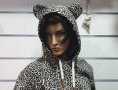 Нов дамски леопардов суичър с ушички , снимка 11