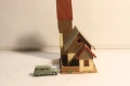 FALLER? KIBRI?VOLLMER H0 1/87 ЦЪРКВА  СГРАДА КЪЩА ВАГОН ВЛАК ЖП, снимка 5