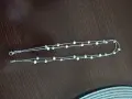 Сребърно двойно колие с речни перли,обеци,висулки,медальон, снимка 2