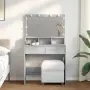 vidaXL Тоалетка с LED, сив сонома, 80x41x134,5 см（SKU: 848190）, снимка 2