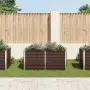 vidaXL Повдигната леха, кафява, 160x80x77 см, поцинкована стомана, снимка 3