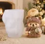 Молд коледно мече кашпа, снимка 3