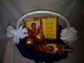 Икона на  св. Матей- Старинна книга с иконата и личен поздрав, снимка 1 - Подаръци за рожден ден - 42715264