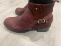 Зимни боти цвят бордо, кожа, снимка 4