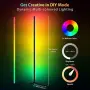Ъглова подова RGB LED лампа, 156,21 см, с приложение и дистанционно, снимка 3