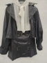 Сет от кожено яке,кожена пола и риза, снимка 2
