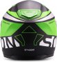 Спортна каска за мотор Soxon ST-1000 с пълно лице, интегриран сенник XS(53-54см), зелена, снимка 4