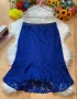 Дантелена турско синя пола, снимка 1