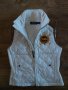 Polo Ralph Lauren Equestrian Vest Suede Trim White Quilted Full Zip - страхотен дамски елек , снимка 6
