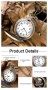 NOUSEG винтидж гравиран Пиратски джобен кварцов часовник + верижка , снимка 3