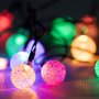 Коледни лампички Коледни топки, 1.70м, Многоцветни, снимка 1