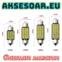 10 бр. Автомобилни сулфидни крушки 12 V 41mm с 36 LED диода ледено сини интериорни светлини четене, снимка 3