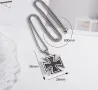 Рицар Тамплиер Колие Малтийски Кръст Stainless Iron Cross Pendant Necklace Knights Templar Commander, снимка 4