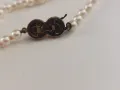 Колие с естествени перли и сребърна закопчалка, снимка 2