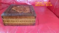 Ретро, стара дървена кутия за дреболийки, пирографира на капитан Тасев, снимка 2