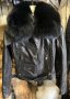 Дамско кожено яке естествена агнешка кожа и лисица код 108