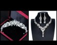 Комплект корона тиара колие обеци , снимка 10