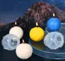 3D Земно кълбо планети глобус силиконов молд форма фондан шоколад свещ гипс смола , снимка 4