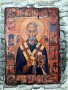 Свети Николай в житие, репродукция на старинна икона с художествен декупаж 25/19 см