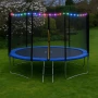 Детски батут с мрежа 244см с ПДОАРЪΚ LED Лампички – Подсилена конструкция и UV защита, снимка 3