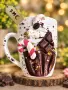 коледна кутия с декорирана чаша и буркан, снимка 3