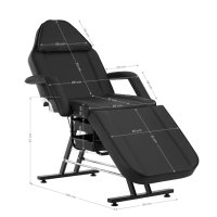 Козметичен стол Basic KL202 в черен цвят, снимка 4 - Кушетки - 42178299