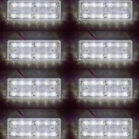 Диодни LED ЛЕД габарити за камион с 12 диода , БЕЛИ , 12-24V , снимка 3 - Аксесоари и консумативи - 35401618