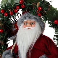 Коледен венец с Дядо Коледа, 40см , снимка 3 - Коледни подаръци - 42722242