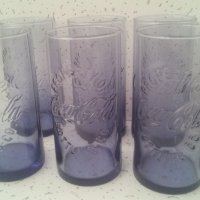 Стъклени чаши Кока Кола от един цвят прозрачно сини 6 бр, снимка 3 - Колекции - 39408798