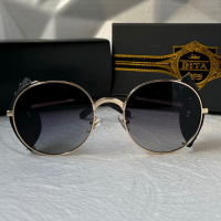 Dita 2023 мъжки дамски слънчеви очила кръгли с кожа 3 цвята, снимка 9 - Слънчеви и диоптрични очила - 44701012
