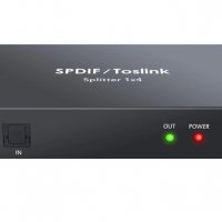1X4 SPDIF Splitter TOSLINK Оптичен Сплитер за Цифрово Оптично Аудио 1Вход 4Изхода LPCM2 DTS DolbyAC3, снимка 4 - Ресийвъри, усилватели, смесителни пултове - 30893490